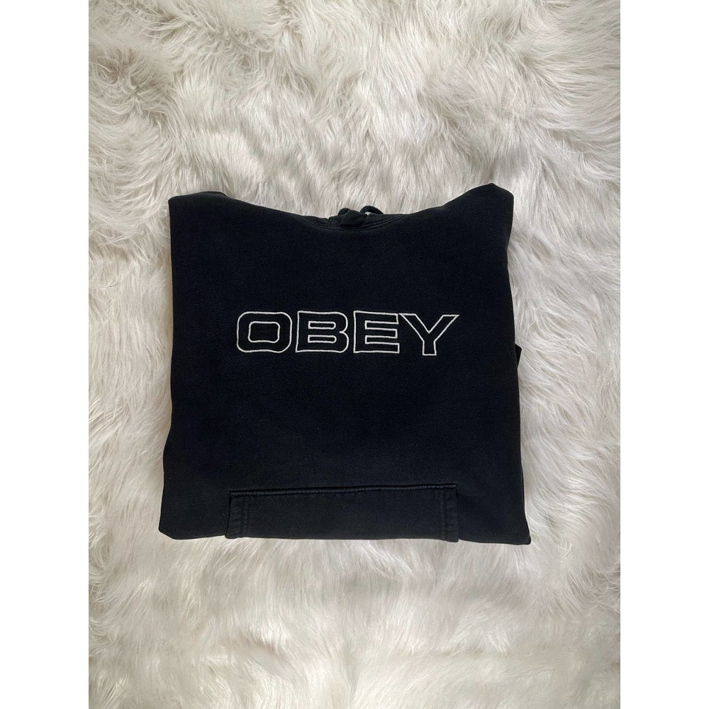 Vintage OBEY Black Hoodie Size M
